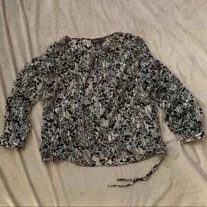 Black & White sheer top